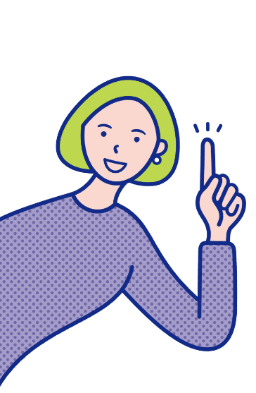 案内する女性